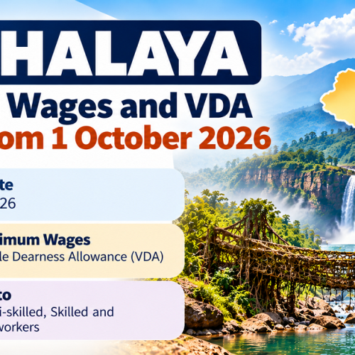 Meghalaya Minimum Wages Revised from 1 October 2026