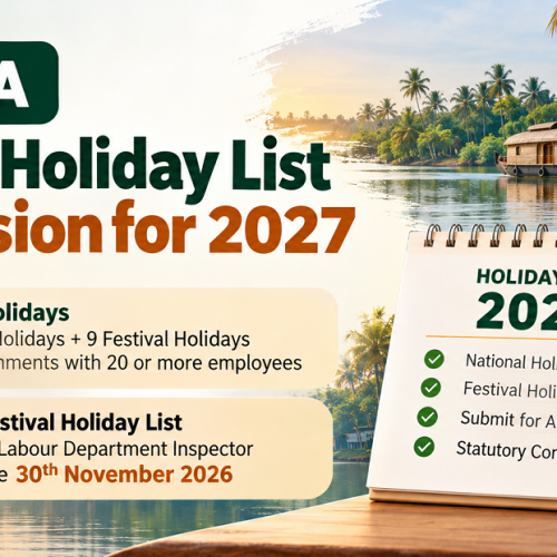 Kerala: Submission of Festival Holiday List for 2027