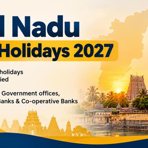 Tamil Nadu Government Announces Public Holidays for 2027