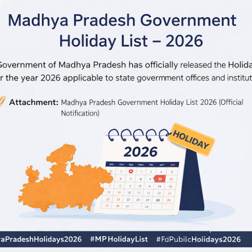 Madhya Pradesh Government Holiday List – 2026