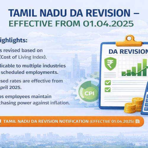 TAMIL NADU DA REVISION – EFFECTIVE FROM 01.04.2025