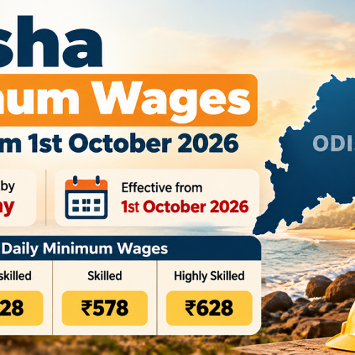 Odisha Minimum Wages Revised from 1st October 2026